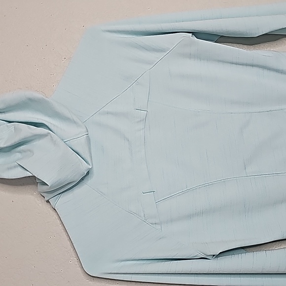Athleta Women’s turquoise 1/4 zip hoodie ruched size small - Picture 6 of 7